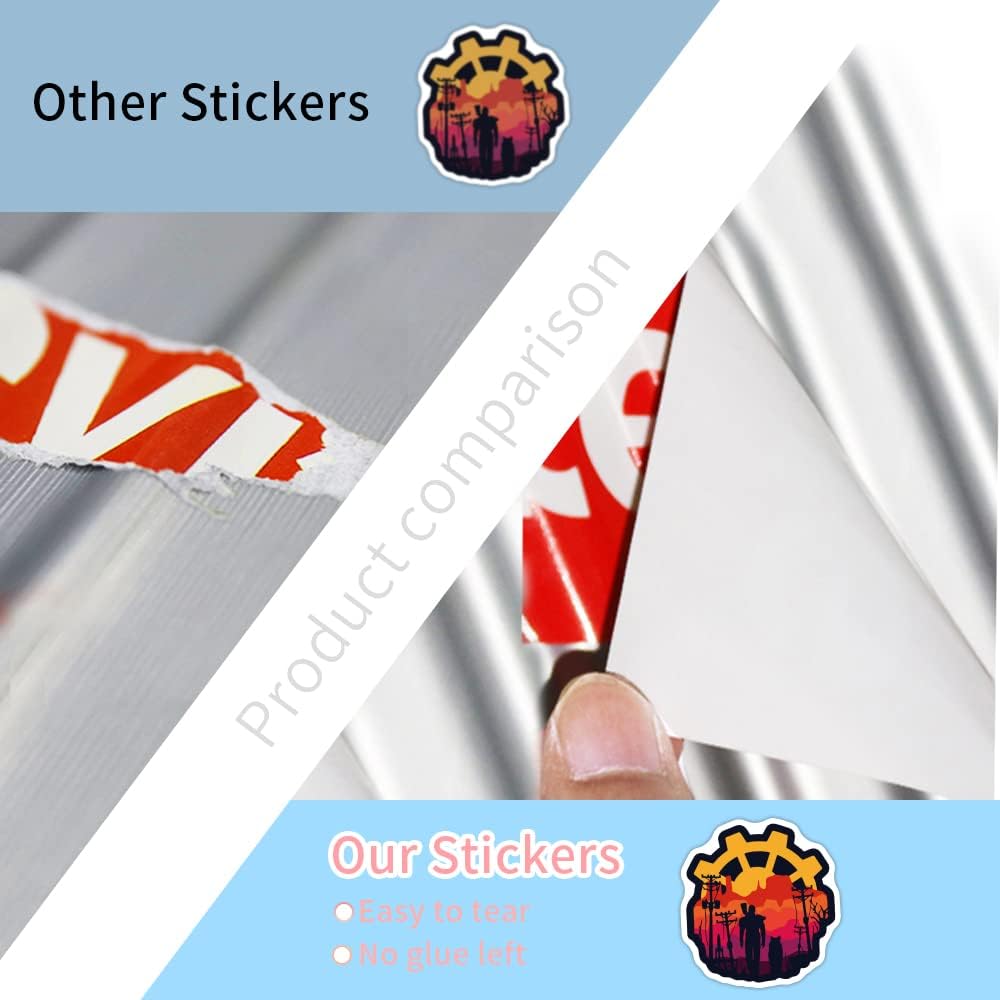 52pcs Game Stickers Pack - Waterproof Vinyl Decals for Laptop, Water Bottle, Gaming Gear, Refrigerator, Game Stickers for Adult Teens Party Favors - Image 6