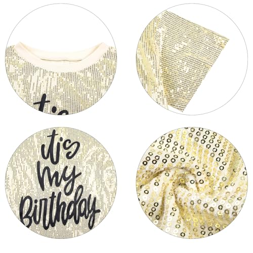 Image of FLOYU Women Sequin Birthday Dress It's My Birthday Dresses Sparkly Party Tops Sexy Birthday Outfits