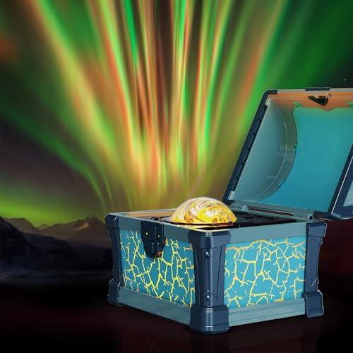 Image of L LOHAS LED Galaxy Projector Night Light, Galaxy & Northern Lights Effect | 8 Colors, Cool Pirate Treasure Nightlight with Timer & Remote Control, for Gifts Kids Boys Girls Bedroom