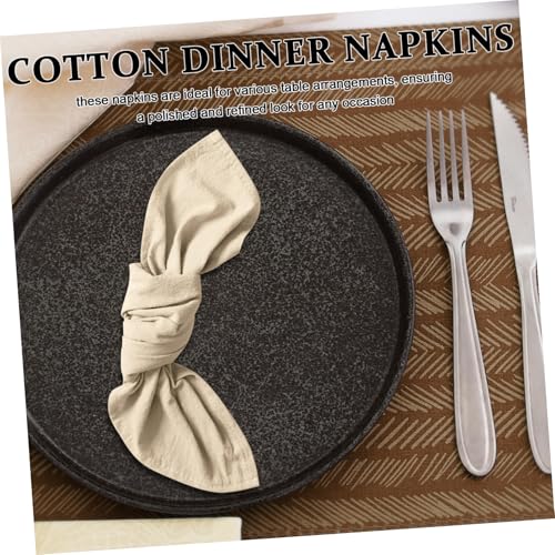 Serviettes de table coton lavables 12 pièces pour dîners sans taches