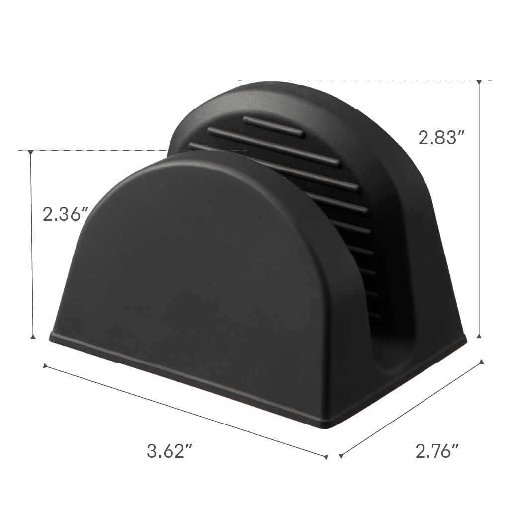 Yamazaki 1958 TOWER magnetyczne podkładki silikonowe (zestaw 2 szt.), czarne, silikonowe/magnetyczne, minimalistyczne, 9,2 x 7 x 7,2 cm