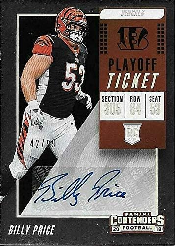 2018 Panini Contenders Department store Playoff Ticket Challenge the lowest price of Japan Rookie #236 Billy Price Au