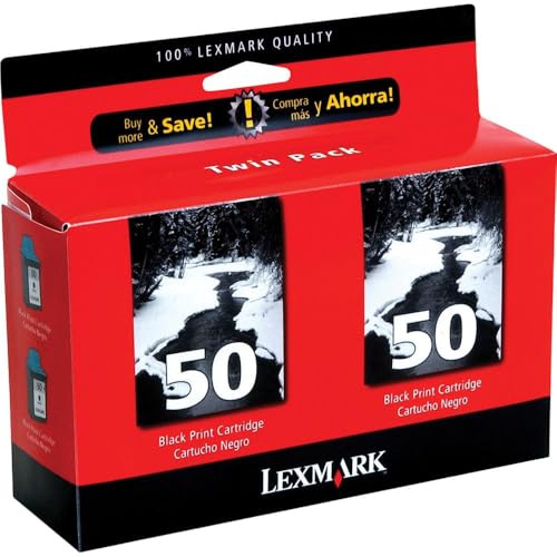 Lexmark 50 16G0093 Black Ink Cartridge Twin Pack