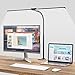 Produktbild Hensam Schreibtischlampe LED Dimmbar, 1400LM Doppelkopf Schreibtischlampen Klemmbar, Bürolampe mit Schwanenhals für Zuhause und Studio, CRI>83, 5 Farbtemperatur-Helligkeitsstufen, Schwarz