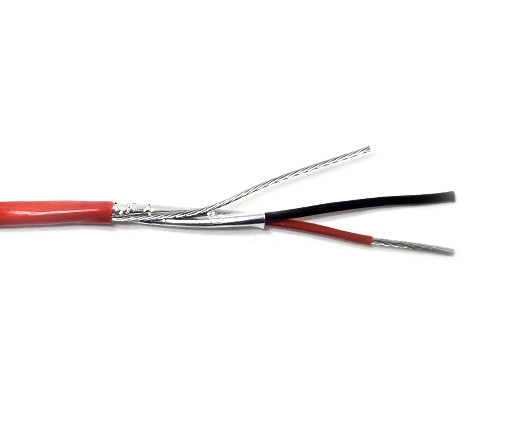 KWANGIL Equal to Belden 88760 18AWG 1Pr High Temp 300V 200C Plenum Rated CMP Str TC FEP Ins Overall Shielded FEP JKT for Communications, Audio, Control, Signaling, Power-Limited Systems Red 100FT