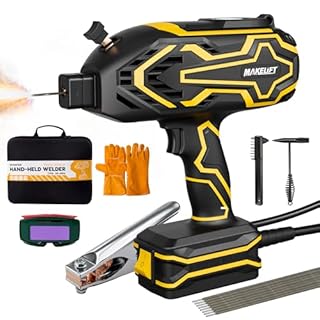 Portable Handheld Welder 110V, 20-120A IGBT Inverter Welding Machine with Auto Darkening Goggles, Hot Start, Arc force, Extended 8FT Copper Ground Cable, Fits 3/32"-1/8" Welding Rods (20PCS)