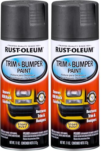Rust-Oleum Black BlackRust-Oleum Automotive 251574 11-Ounce Trim and Bumper Spray, Matte, 11 Ounce (Pack of 2), Fl Oz