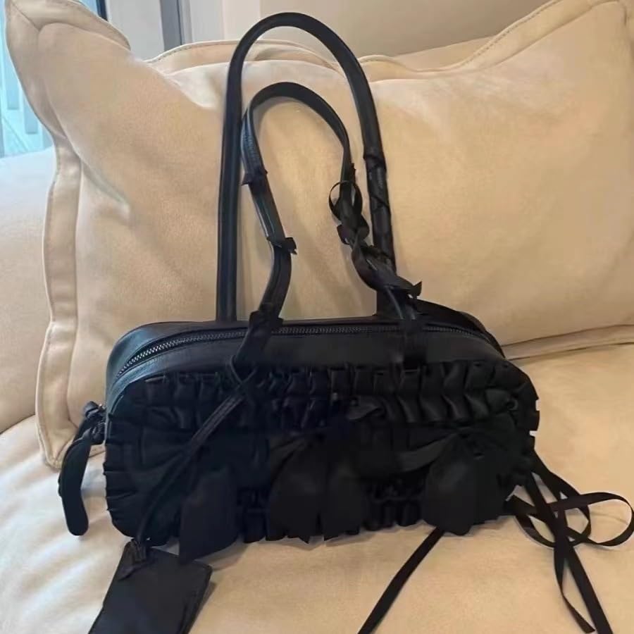 Versatile Bow Underarm Tote Bag - Folding Handheld Shoulder Commuter Bag for Women3