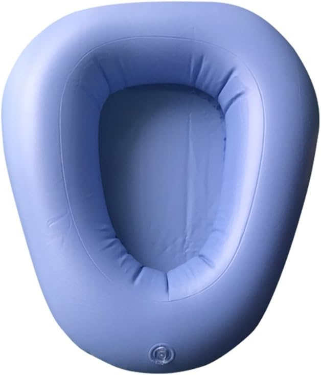 GFYWZ Portable Air Inflation Blue Bed Pan Bedridden Elderly Inflatable Stool Bedsore Toilet With Inflator [Energy Class A]
