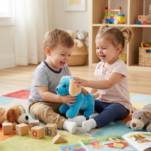 Image of Tabitha Stuffed Toys-Ultra Soft Plush Toy for Kids | Birthday Gifts for Kids and Girls | (Combo of 2 Toys 30 Cm Sandal Teddy & 25 Cm Blue Dog)