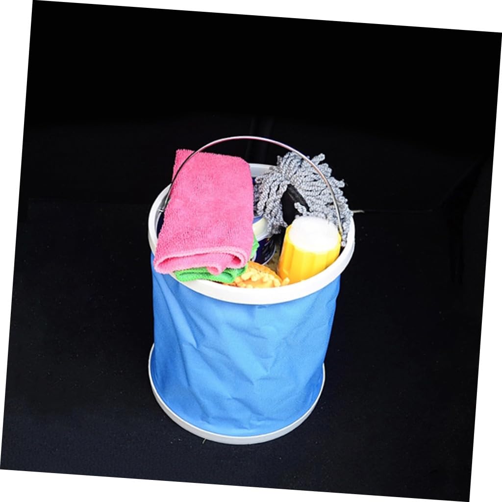 2pièces Seau avec Poignée Robuste Et Flexible pour Camping Randonnée Et Activités De Plein Air Accessoire Pratique De Nettoyage Transport