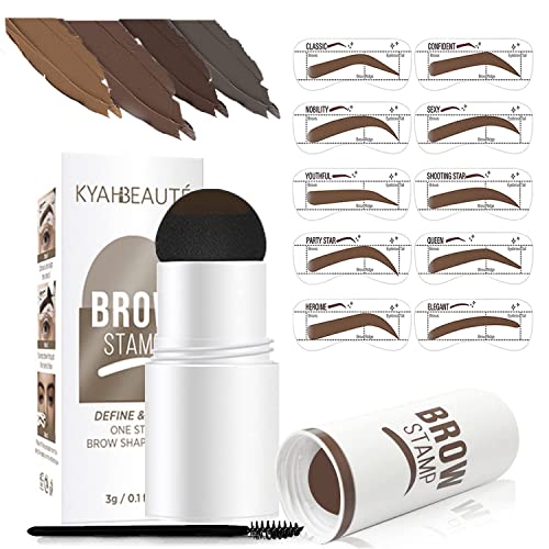Eyebrow Stamp, Eyebrow Stencil Kit and Eye (Medium Brown)