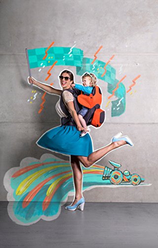 phil&teds Parade Child Carrier Frame Backpack, Orange – Compact, Lightweight (4.4lbs) – Holds a 40lb Child – Ergo Fit Harness – Waterproof – Minipack Included - 2 Year Guarantee