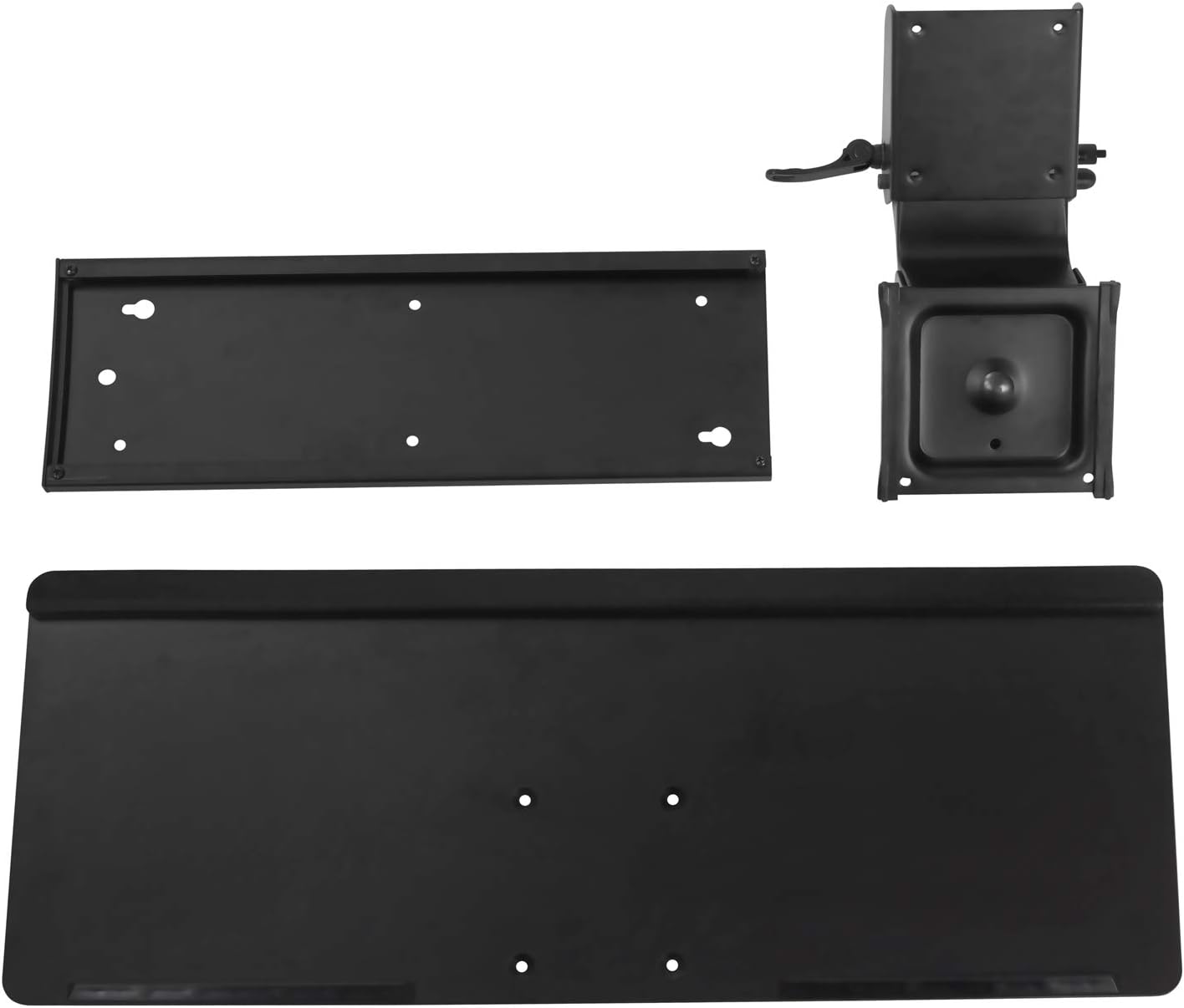 Black Adjustable Under Desk Keyboard Tray with Gel Wrist Pad