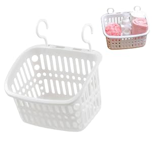 Kukyller Hanging Shower Caddy 2PCS Plastic Storage Basket Rectangle Bathroom Organizer Shower Caddy Organizer