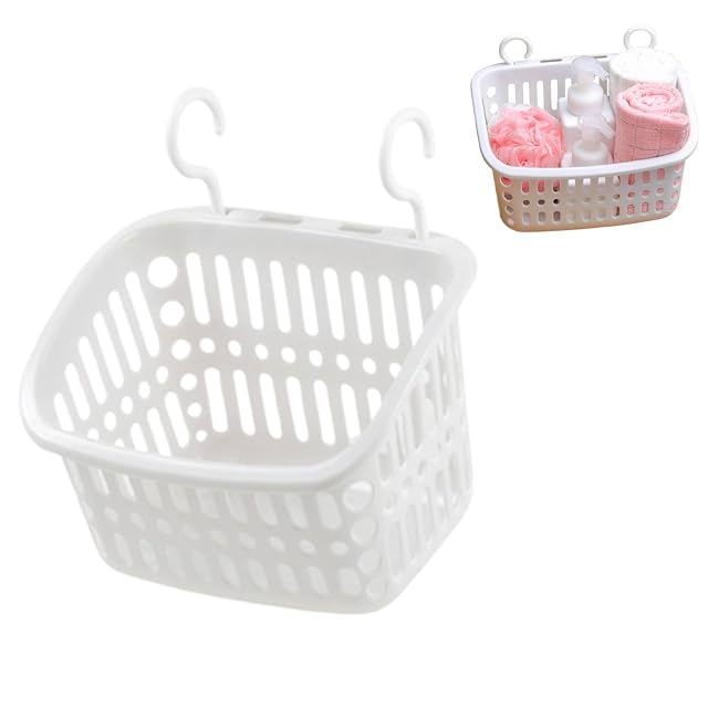 Kukyller Hanging Shower Caddy 2PCS Plastic Storage Basket Rectangle Bathroom Organizer Shower Caddy Organizer