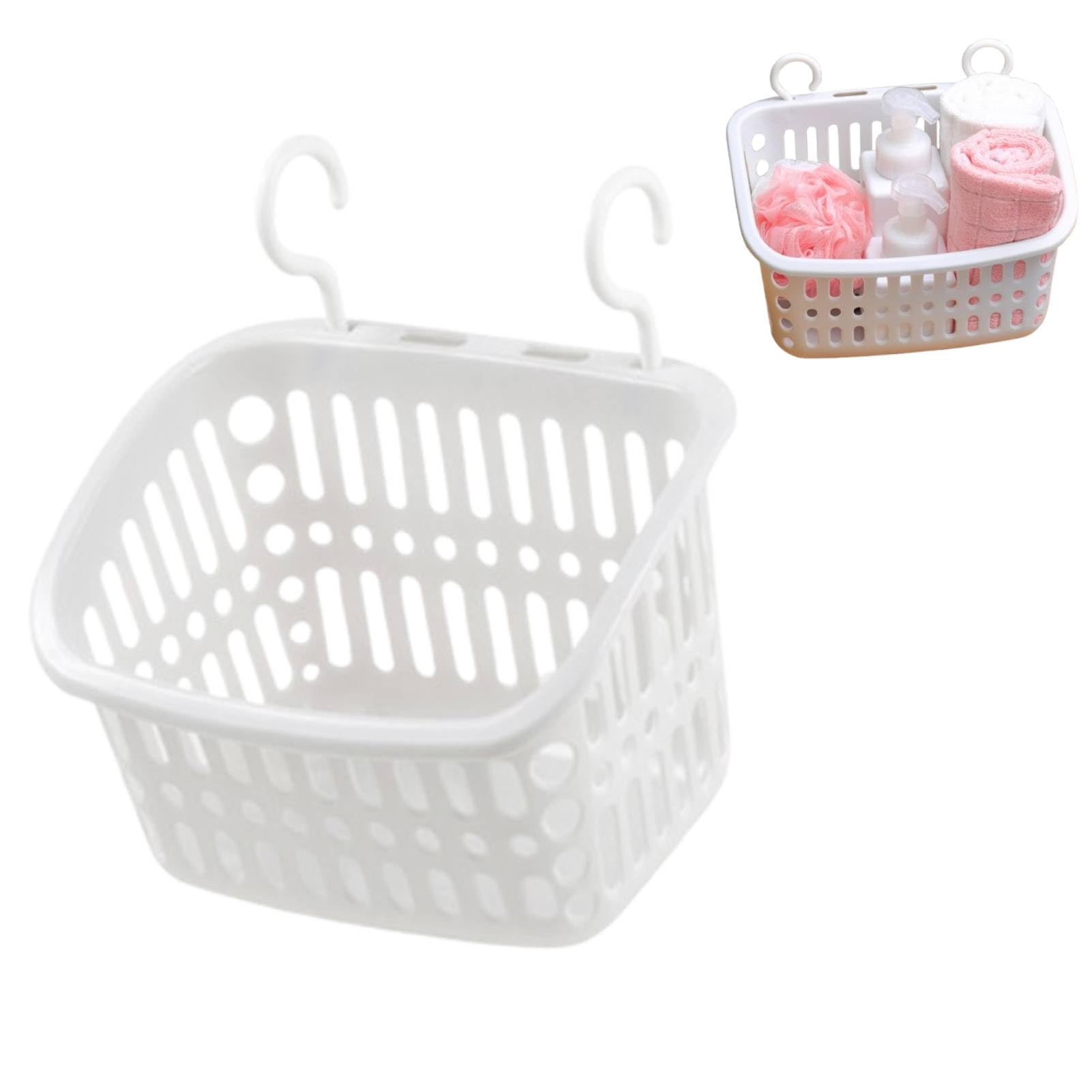 Kukyller Hanging Shower Caddy 2PCS Plastic Storage Basket Rectangle Bathroom Organizer Shower Caddy Organizer