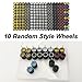 1/64 Wheels and Tires Set, 10 Pack Mixed/Random Rubber Wheel Sets for 1/64 Diecast Cars