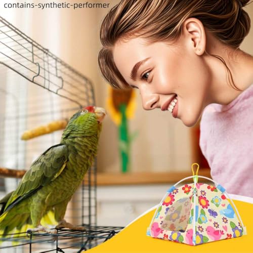 Image of Bird Tent Bed for Parakeets, Cozy Cage Accessories for Small Birds