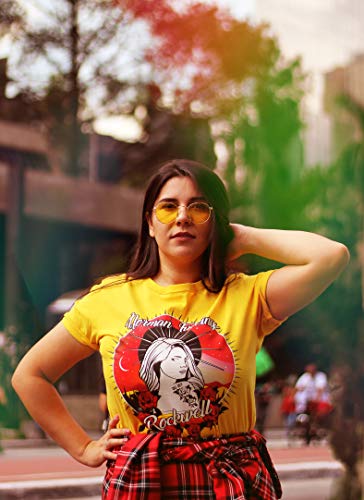 T SHIRT CAMISETA LANA DEL REY NORMAN FUCKING ROCKWELL AMARELA LRD MADAME BRUH TAMANHO M