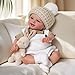 BABESIDE Lifelike Reborn Baby Dolls Dara - 17 Inch Realistic-Newborn Baby Doll Girl Handmade Real Life Baby Dolls with Clothes and Toy Accessories Gift for Kids Age 3+