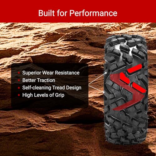 Image of Set of 4 FORERUNNER 27X9-12 & 27X11-12 ATV Tires, 6PR Tubeless UTV Tires, All-terrain Tires