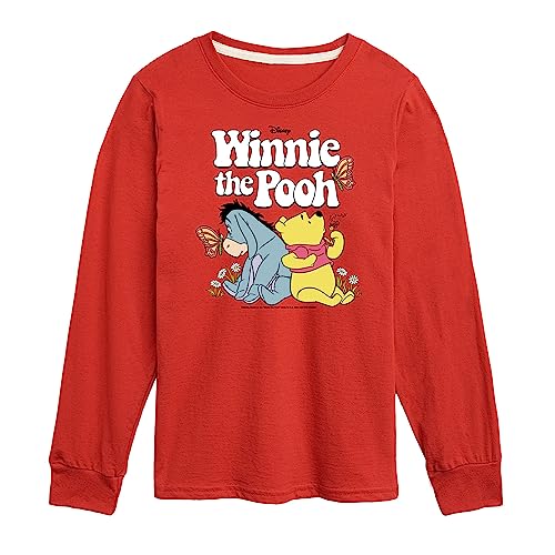 Disney Winnie The Pooh - Butterfly Friends with Eeyore - Toddler and Youth Long Sleeve Graphic T-Shirt