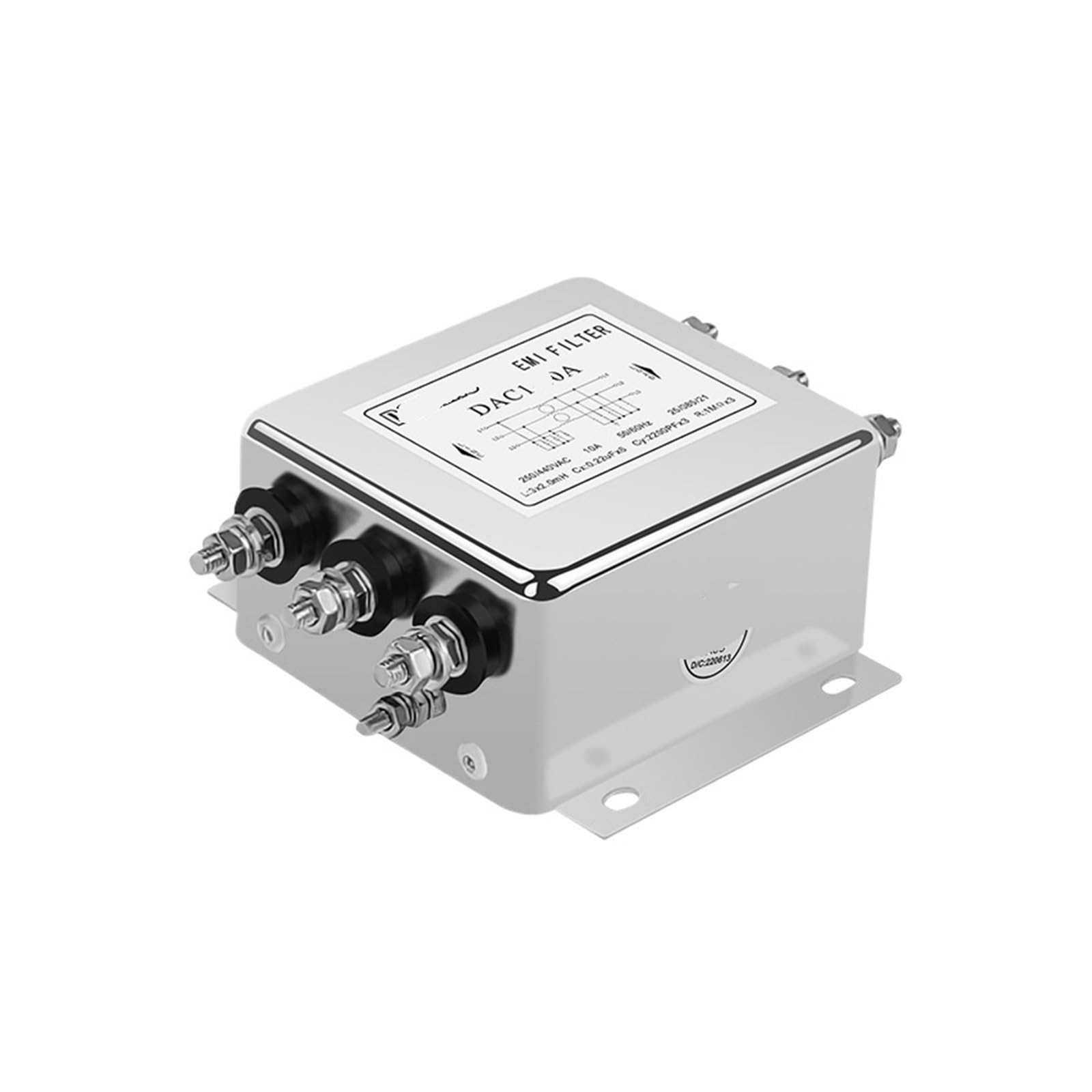 Filtro de potencia trifásico de tres hilos, 380V, serie DAC3, corriente nominal 30A35A(DAC1-20A)