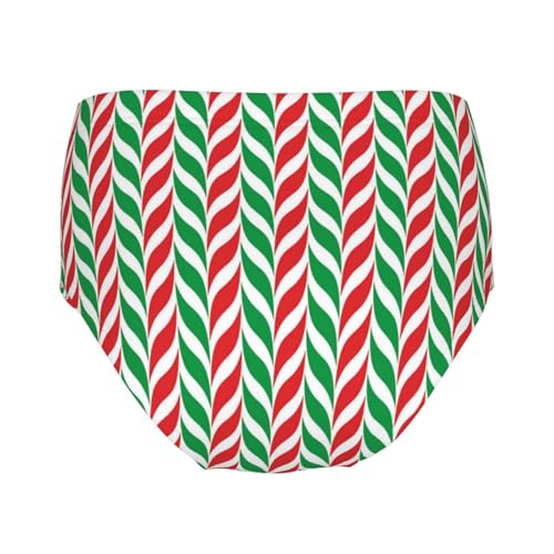 Candy Canes Stripes Girls' Underwear Soft Cotton Little Girls Panties Comfort Briefs2