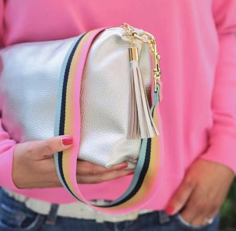 Miniatura 4 de S-Jacorry Correa de repuesto para bolso, correa ancha para el hombro, correas de lona ajustables, correas de repuesto para bolso