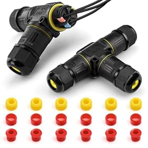 GlasFlength Wasserdichter 3-poliger Kabelverbinder, 2 Stück