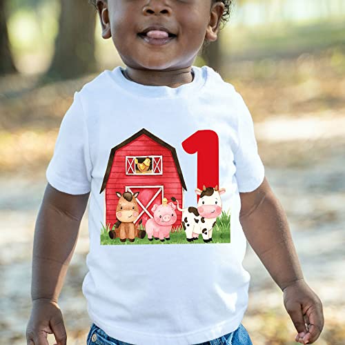 barnyard first birthday shirt farm animal one birthday shirt 1st birthday shirt farm birthday party one birthday shirt3