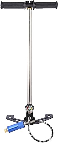 Miniatura 4 de Bomba de alta presión Bomba manual de alta presión Inflador portátil con manómetro para buceo en cilindros de oxígeno