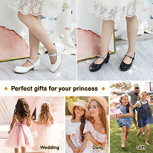 Girls Dress Shoes Mary Jane Shoes for Girls Low Heel Flower Girl Shoes for Wedding Party School Princess Shoes2