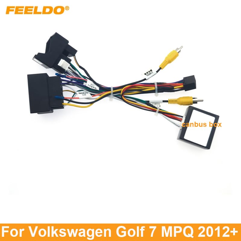 Car for Audio Wiring Harness for Volkswagen Golf 7 (MPQ) 2012+ Aftermarket 16pin CD/DVD Stereo Installation Wire Adapter - (Color Name: AB)