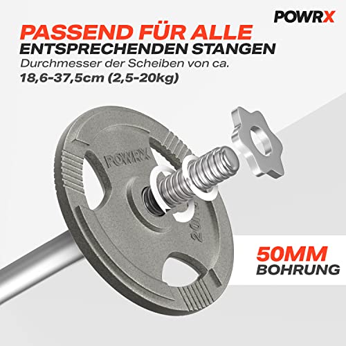 POWRX Dischi Pesi Olimpici 40 kg Set (2 x 20 kg)