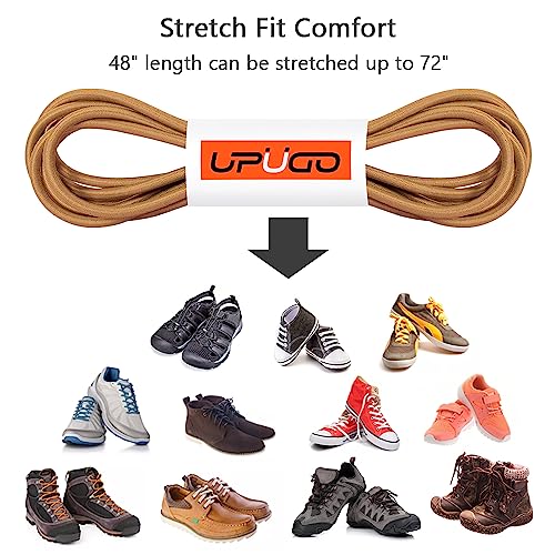 Image of UpUGo Elastic Shoe Laces, No Tie Shoe Laces Tieless for Kids, Adults, Elderly, One Size Fit All