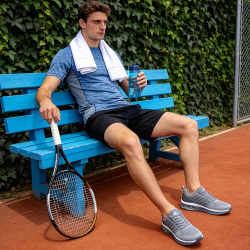 Image of Mishansha Running Shoes for Men Sneakers Air Cushion Walking Shoes Comfortable Tennis Shoes Breathable Trail Running Shoes US Men 7-15