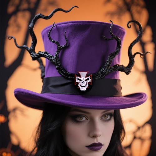 Image of Skull Pin, Funny Lapel Pin for Men, Halloween Brooch for Women Fashion, Cool Cross Skeleton Enamel Pins, Goth Brooches, Hat Pins, Punk Backpack Pin for Bags Backpacks Sambas Socks Shoes Cosplay Hats Gifts for Christmas Birthday Fathers Day