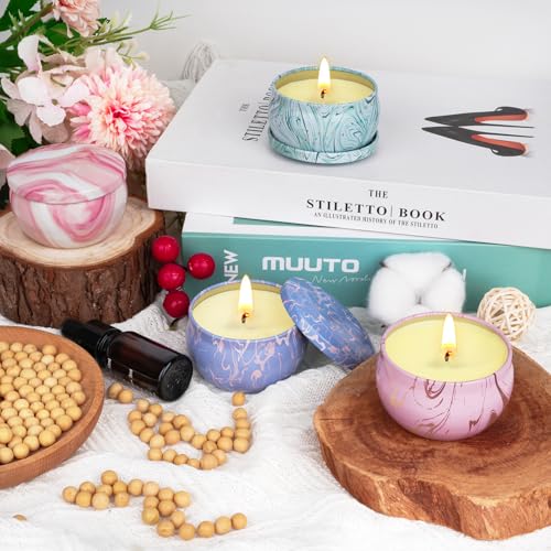 Candle Gifts,Scented Candles Christmas Gift Set for Women, 4 Pack Aromatherapy Candles for Home Scented, Natural Soy Wax Candles Gift Set for Birthday, Mother's Day, Christmas, Valentine's Day - Image 4