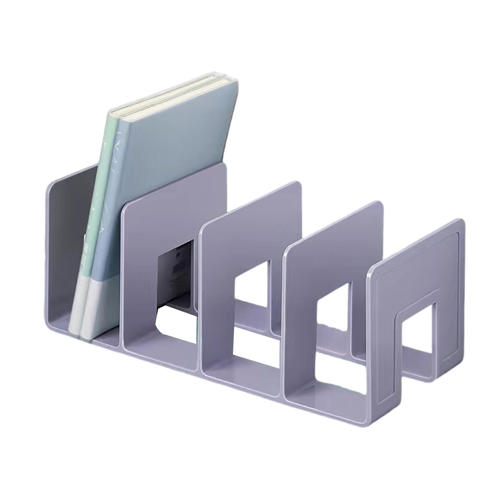 Desk Book Stand 4 Compartments Multipurpose Bookend Desk Organizers Desktop Organizers and Accessories Bookstand