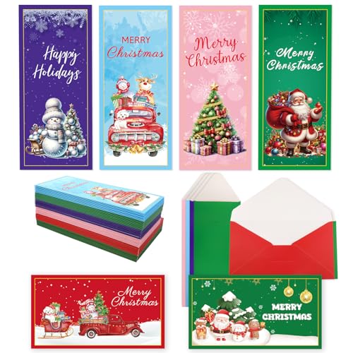 60 envelopes de dinheiro de Natal, porta-cartões de presente, dinheiro, dinheiro, cheque, envelopes,