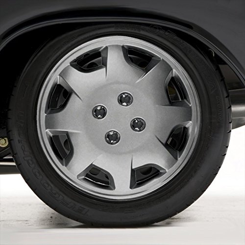 Upgrade Your Auto Set of Four 15' Silver Hubcap Wheel Covers for Honda Accord 1998-2002 (Push-on)