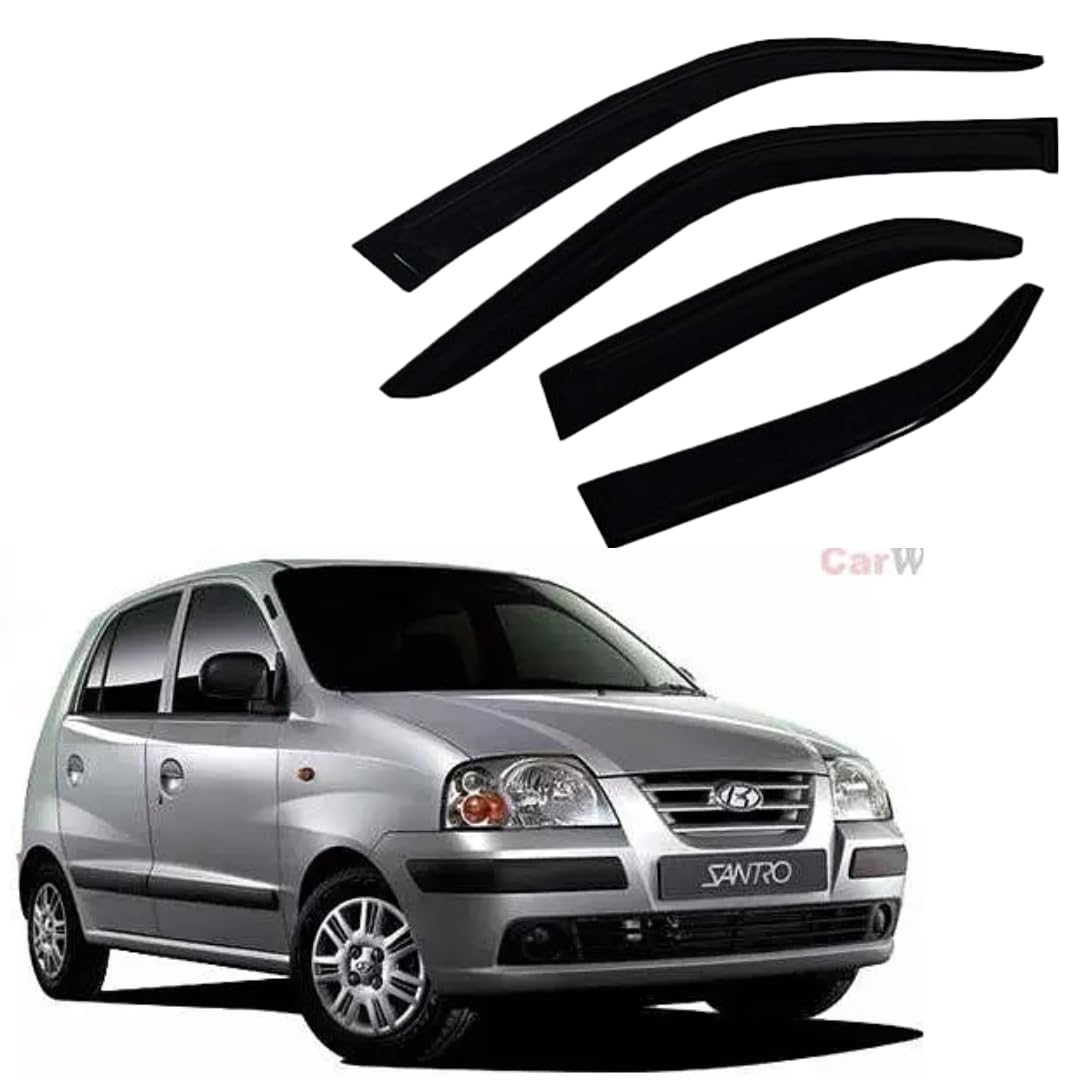 ROYALTECH Premium Non-Breakable Car Window Door Visor/Rain Guard/Wind Deflector Compatible for (Santro Xing (Old Model))-image-6