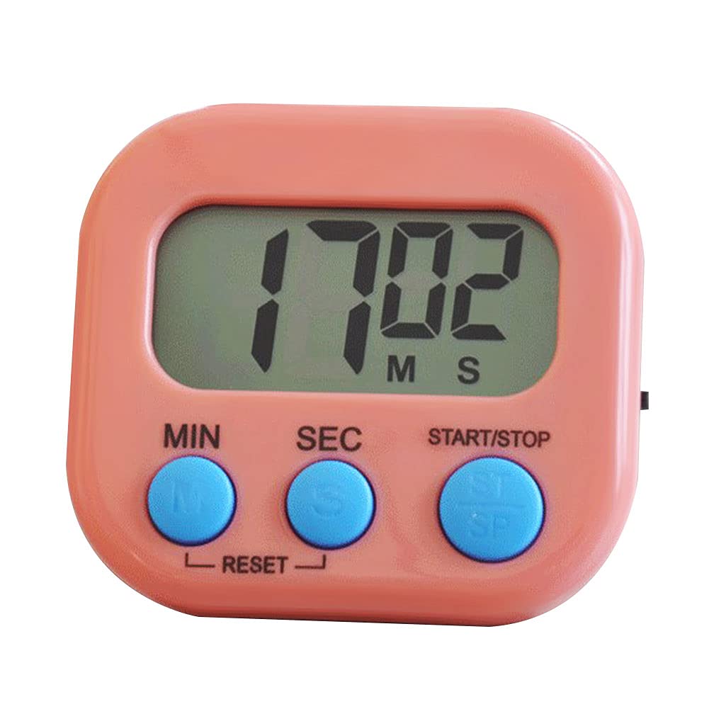 Timers, Classroom Timer for Kids, Kitchen Timer for Cooking,Magnetic Digital Stopwatch Clock Timer for Teacher, Study, Exercise, Oven, Cook, Baking, Desk (Pink, 1)