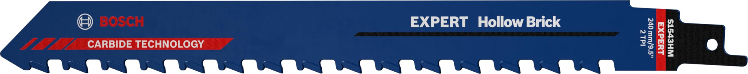 Bosch Professional 10x Expert ‘Hollow Brick’ S 1543 HM Reciprocating Saw Blade (for Poroton building block, Length 240 mm, Accessories Reciprocating Saw)