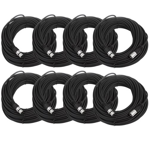 Câble de microphone XLR Seismic Audio SAXLX-100-8 de 30,5 m pour scènes de festivals et concerts