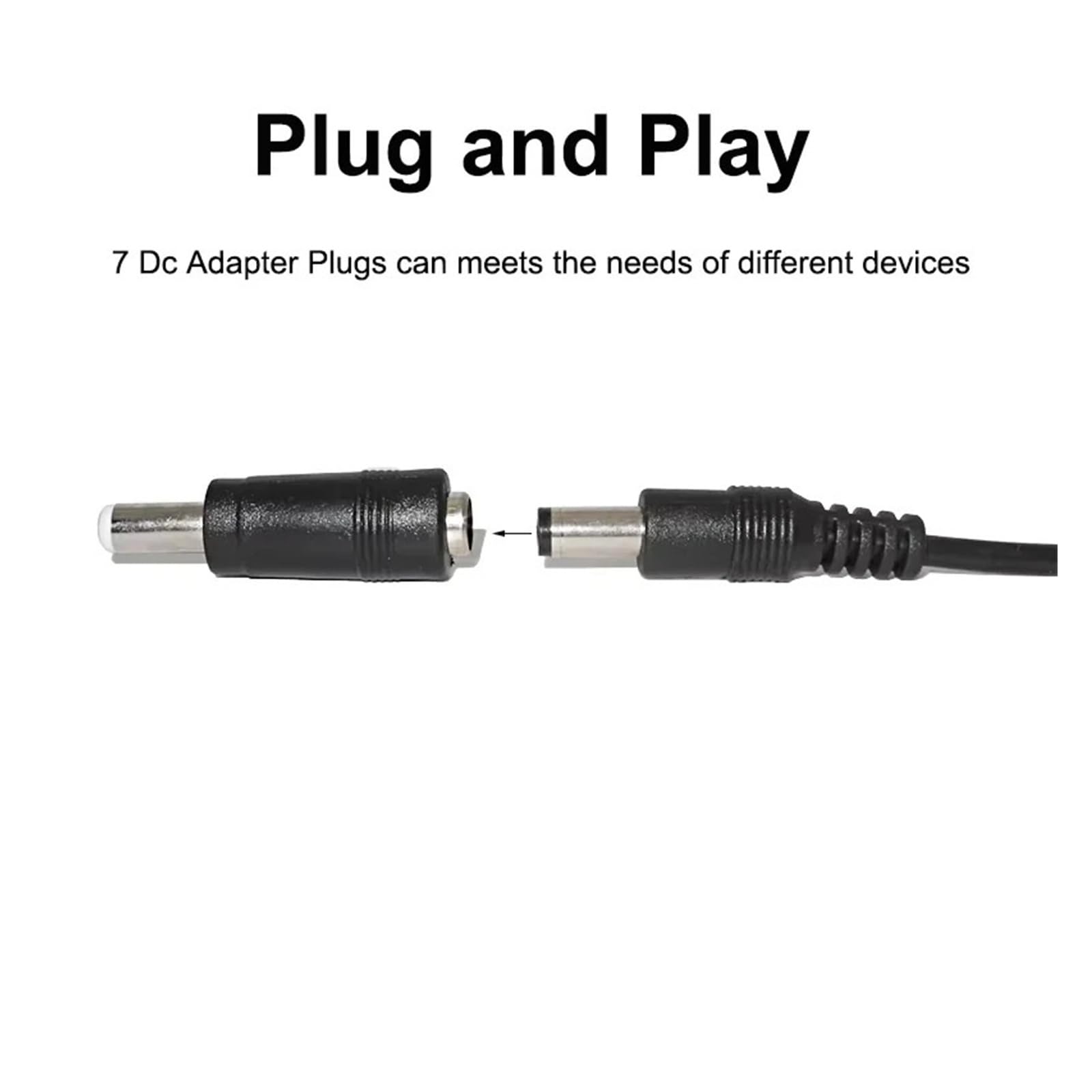 Kabel USB DC 5,5 x 2,1 mm 5 V 8 końcówek do telewizora CCTV Box