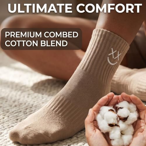 Image of Soxbang 3 /6 Pairs Cute Pilates Socks with Grips,Yoga Socks Barre Sock Non Slip Grip Embroidery for Barre Ballet Workout