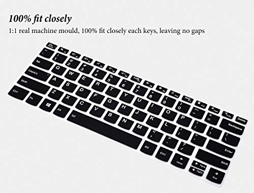 Image of Keyboard Cover for Lenovo Yoga 7i 5i 2-in-1 14 inch /Flex 5 14 inch 2-in-1 Laptop /Flex 5 14 inch / Idepad S540 14 /ThinkBook 14 Gen 2,Keyboard Protector Skin for Lenovo Ideapad 5 14 inch-Black